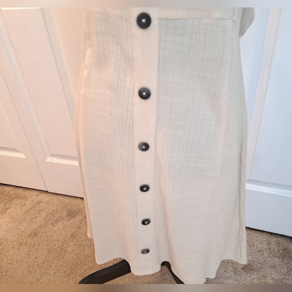 Peace & Pearls Cream Midi Dress    Size S - Picture 3 of 9